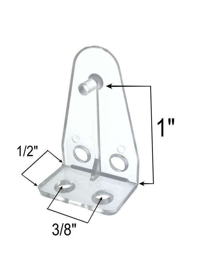 N C MORIN Blind Hold Down Brackets Clear Plastic (12) - Image 2